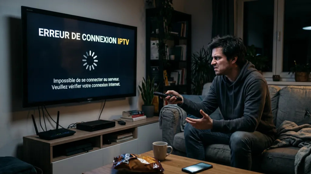 Erreur de connexion IPTV sur télévision avec problème de streaming
