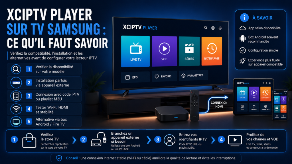 XCIPTV Player sur TV Samsung