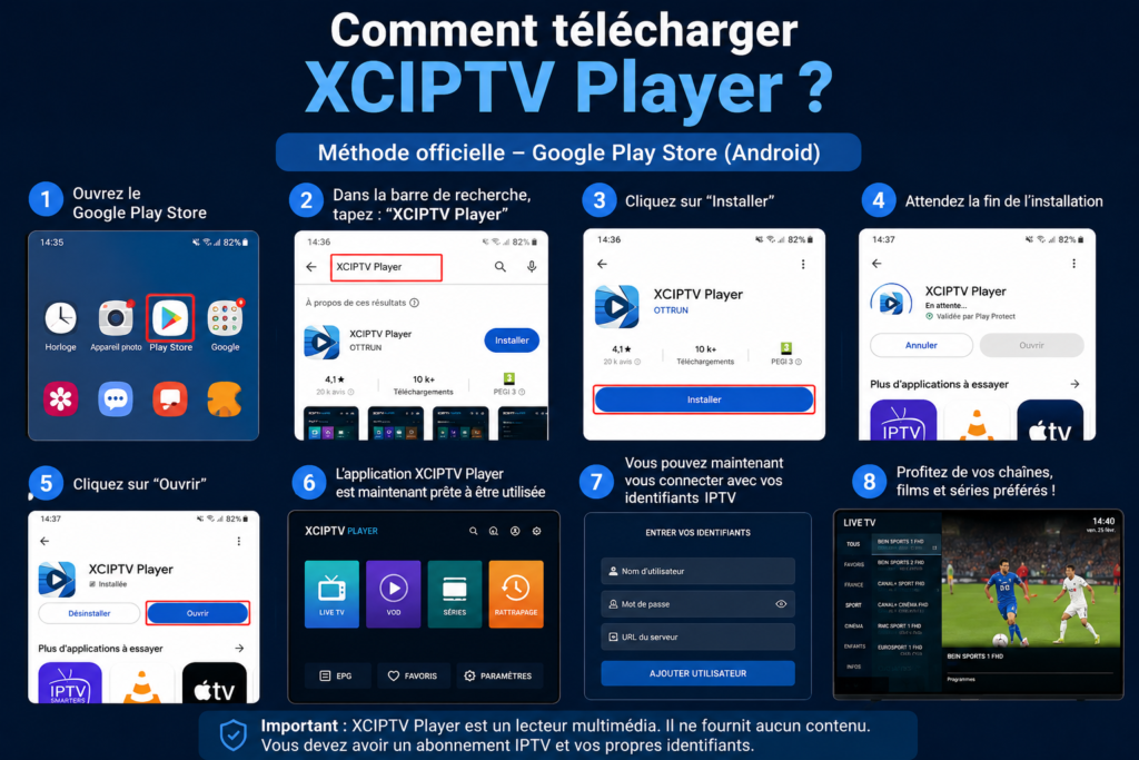 XCIPTV Player sur TV Samsung