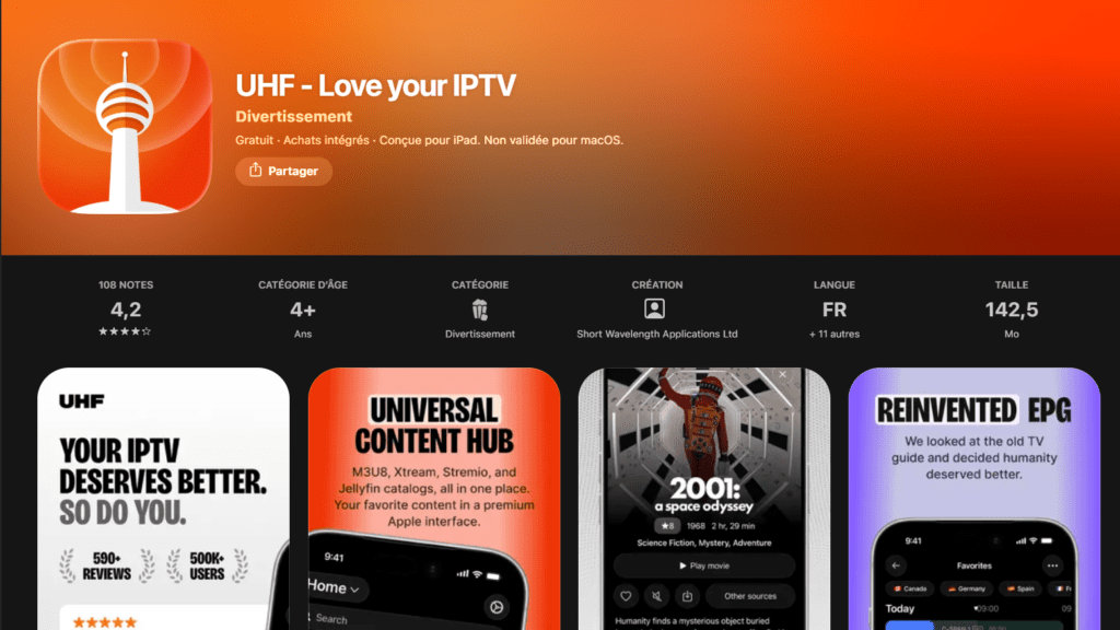 UHF IPTV iPhone
