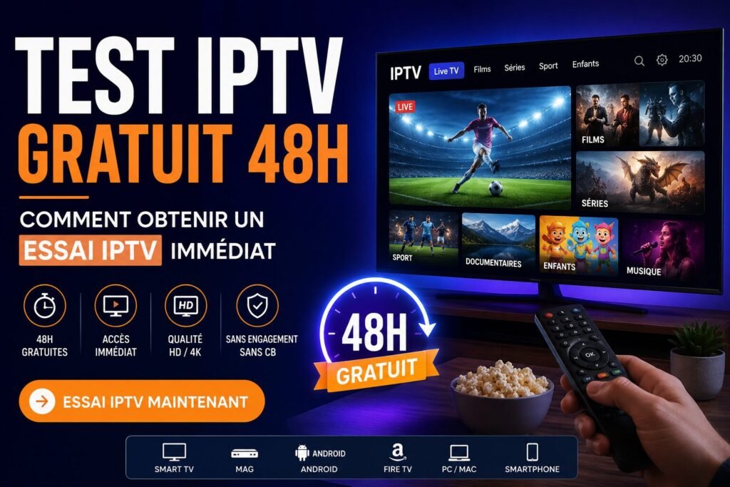 Test IPTV Gratuit 48H