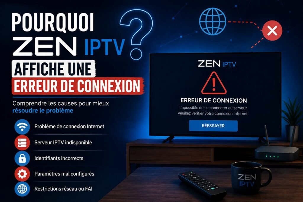 Zen IPTV Affiche une Erreur de Connexion