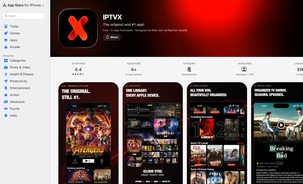 IPTVX sur Mac