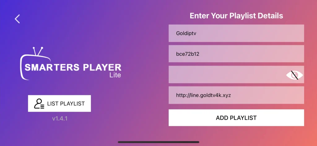 PTV Smarters Pro  Xtream Code