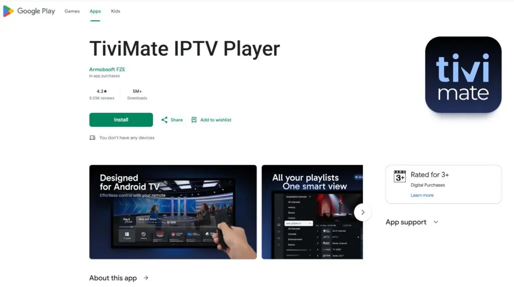 TiviMate sur Android TV