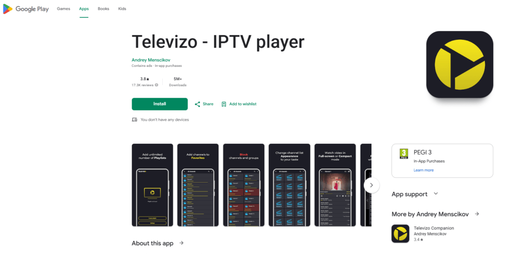Televizo - IPTV player APK