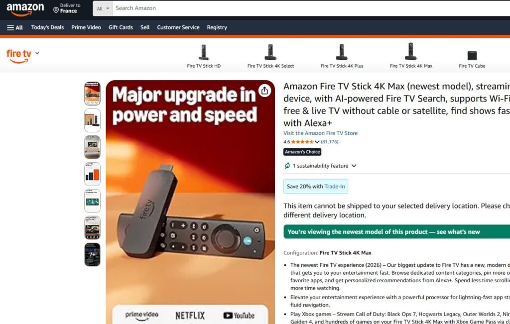 Amazon Fire Stick 4K Max