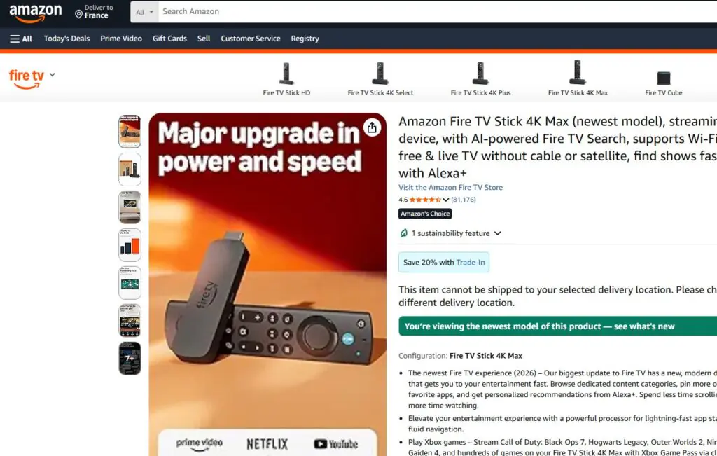 Amazon Fire Stick 4K Max