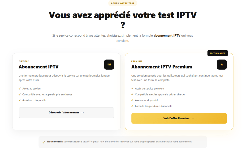 abonnement IPTV pas cher en France