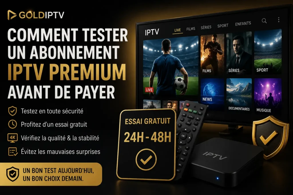 tester un abonnement IPTV premium