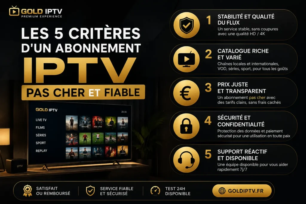 abonnement IPTV pas cher ET fiable